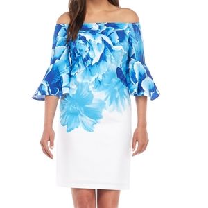 Donna Ricco | Off-the-Shoulder Floral Print Dress